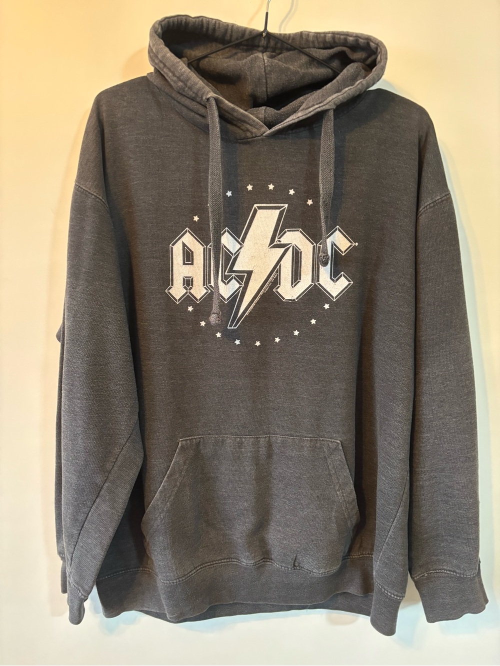 AC/DC Gray Pullover Hoodie with White Logo